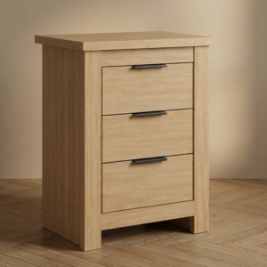 Mesita Duomo 3 Cajones Roble 40x61x35