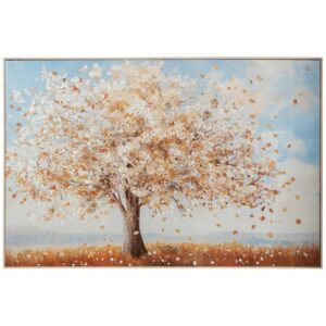 Cuadro Lienzo Acrílico Árbol Marco Madera 120x80x3,7