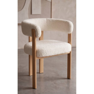 SILLA DAYTON ROBLE MIEL BLANCO SHERPA