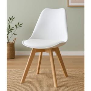 SILLA NORDIC BLANCA PATAS EN HAYA